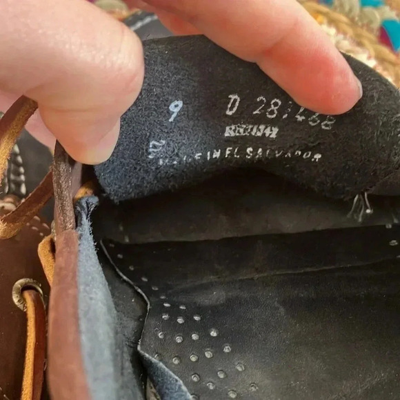 L.L. Bean  navy brown leather boat shoes - Picture 5 of 5